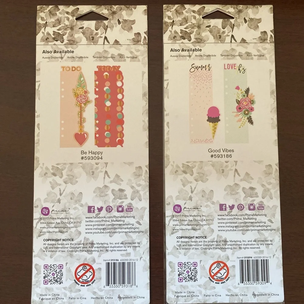 My Prima Planner TWO packages of two dividers. NIP